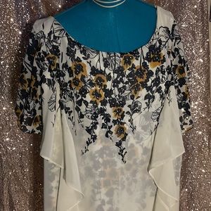 Chiffon white floral Cocktail dress